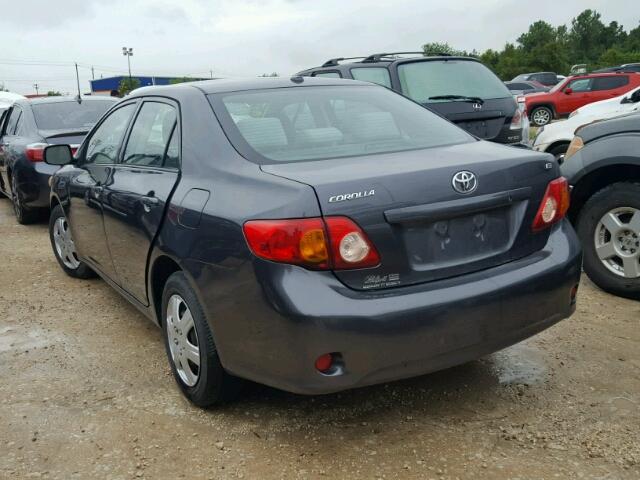 1NXBU4EE2AZ167314 - 2010 TOYOTA COROLLA BA GRAY photo 3