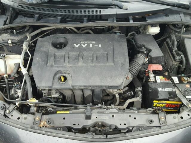 1NXBU4EE2AZ167314 - 2010 TOYOTA COROLLA BA GRAY photo 7