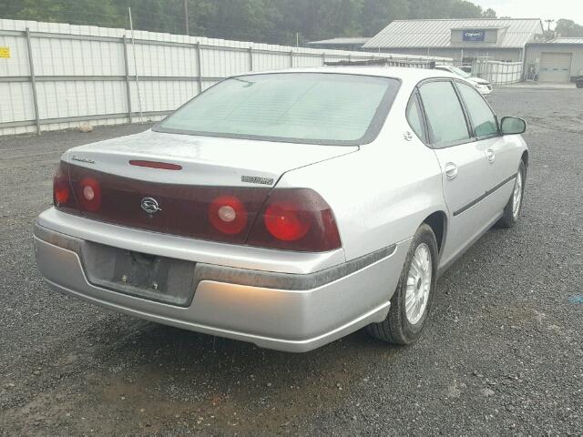 2G1WF55E319170959 - 2001 CHEVROLET IMPALA GRAY photo 4