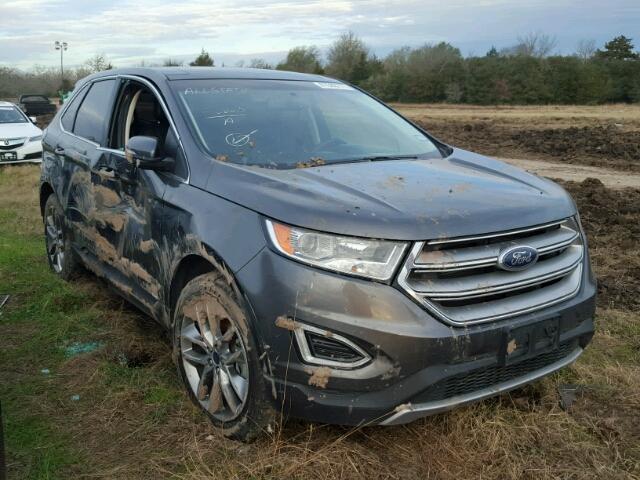 2FMTK3K89FBB38392 - 2015 FORD EDGE TITAN GRAY photo 1