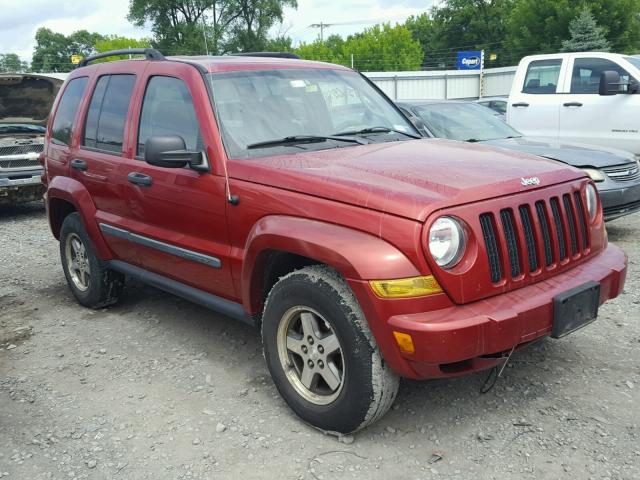 1J4GL38K75W666347 - 2005 JEEP LIBERTY RE RED photo 1
