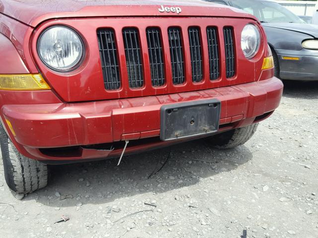 1J4GL38K75W666347 - 2005 JEEP LIBERTY RE RED photo 9