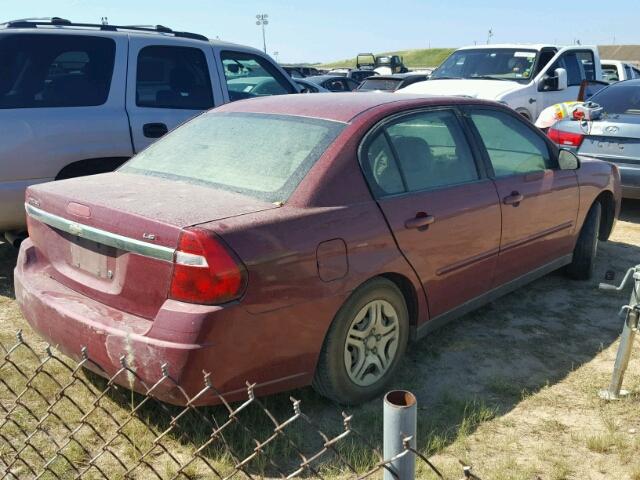 1G1ZS58F97F233060 - 2007 CHEVROLET MALIBU BURGUNDY photo 4