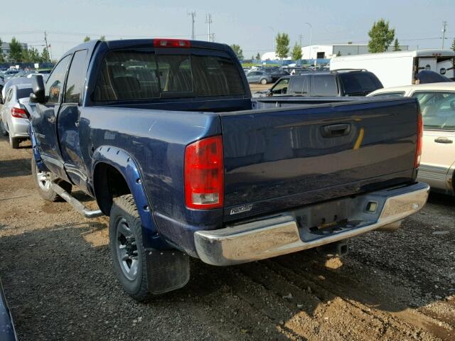 3D7KU28C24G236521 - 2004 DODGE RAM 2500 S BLUE photo 3