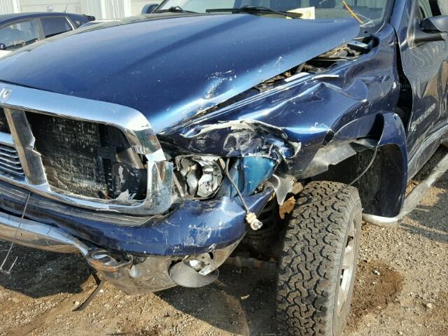 3D7KU28C24G236521 - 2004 DODGE RAM 2500 S BLUE photo 9