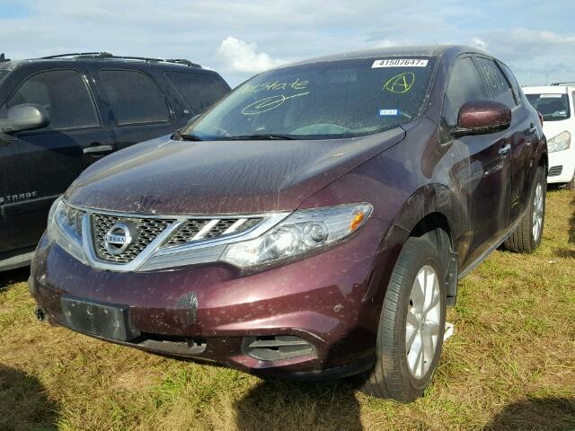 JN8AZ1MU6EW404779 - 2014 NISSAN MURANO S MAROON photo 2