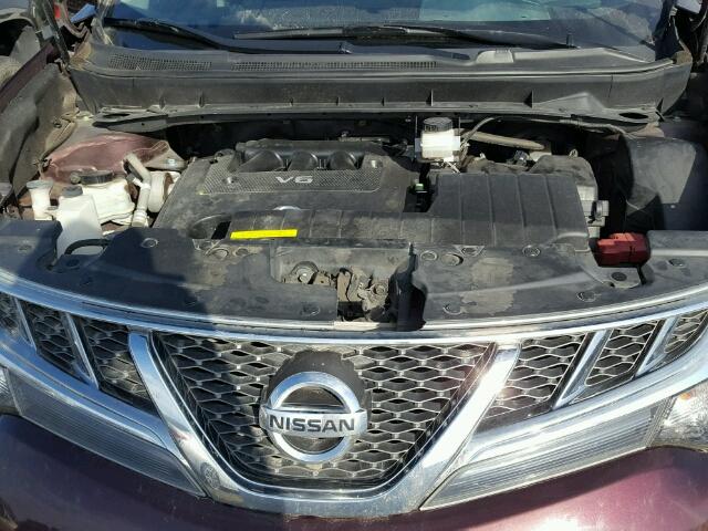 JN8AZ1MU6EW404779 - 2014 NISSAN MURANO S MAROON photo 7