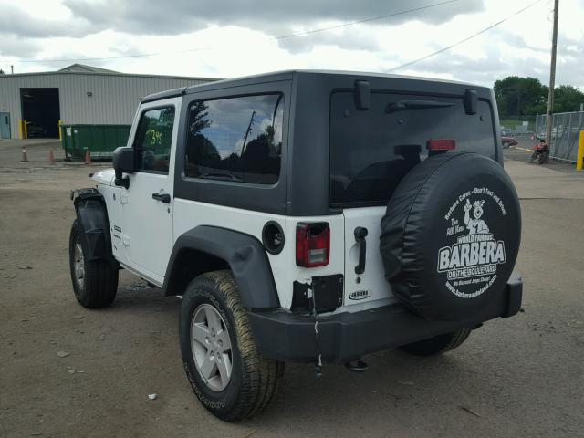 1C4AJWAG7JL857013 - 2018 JEEP WRANGLER S WHITE photo 3