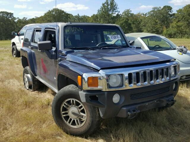 5GTDN13E278116076 - 2007 HUMMER H3 BLUE photo 1