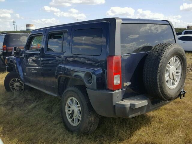 5GTDN13E278116076 - 2007 HUMMER H3 BLUE photo 3