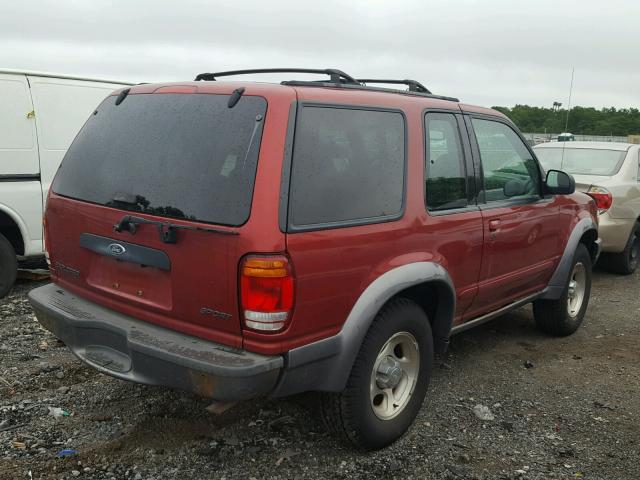 1FMYU70E8YUA87206 - 2000 FORD EXPLORER S RED photo 4