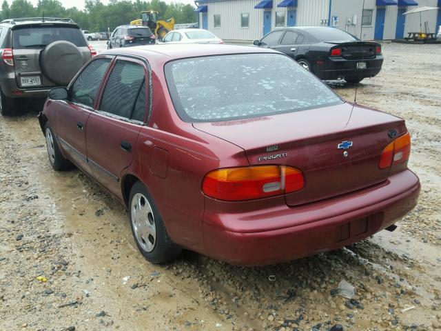 1Y1SK5282YZ430974 - 2000 CHEVROLET GEO PRIZM MAROON photo 3