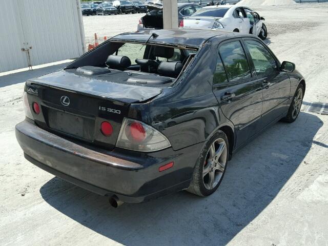 JTHBD192X20044919 - 2002 LEXUS IS 300 BLACK photo 4