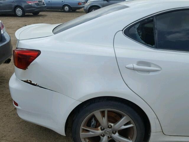 JTHBK262592085053 - 2009 LEXUS IS WHITE photo 10