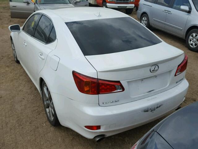 JTHBK262592085053 - 2009 LEXUS IS WHITE photo 3