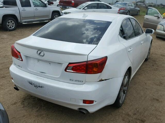 JTHBK262592085053 - 2009 LEXUS IS WHITE photo 4