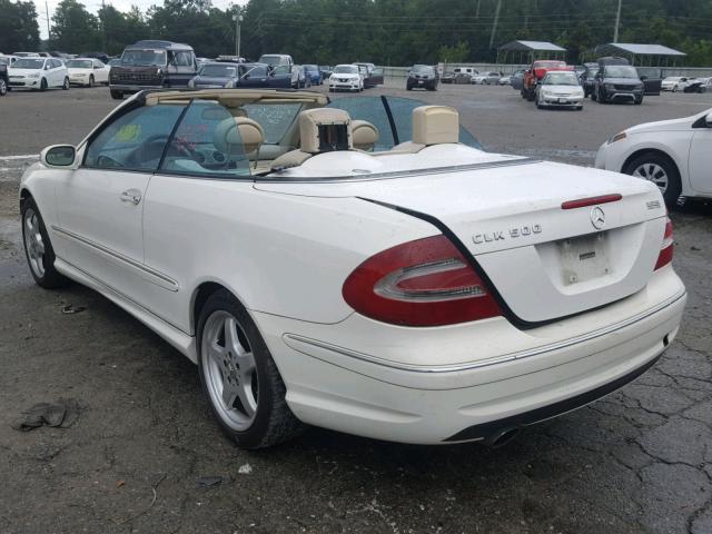 WDBTK75G64T012839 - 2004 MERCEDES-BENZ CLK 500 WHITE photo 3