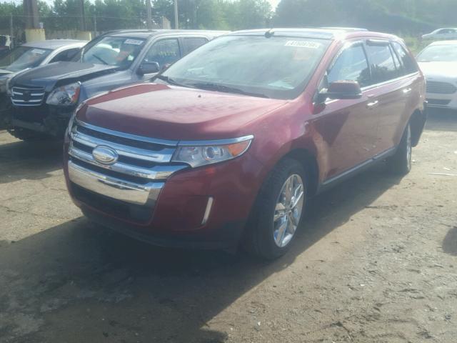 2FMDK3KC7DBB49882 - 2013 FORD EDGE LIMIT RED photo 2