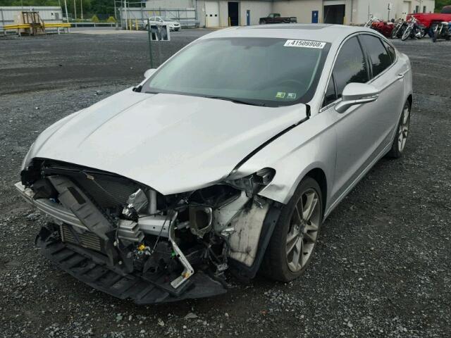 3FA6P0K97DR318985 - 2013 FORD FUSION TIT SILVER photo 2