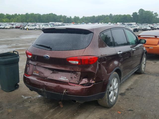 4S4WX85C464403192 - 2006 SUBARU B9 TRIBECA MAROON photo 4