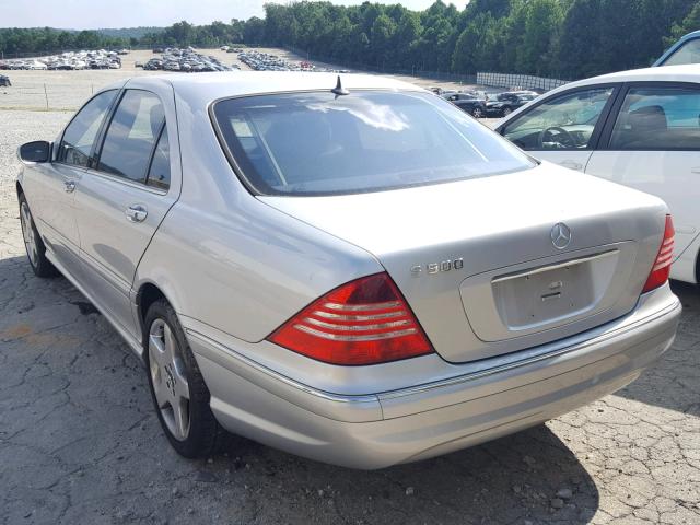 WDBNG75J93A356231 - 2003 MERCEDES-BENZ S 500 SILVER photo 3