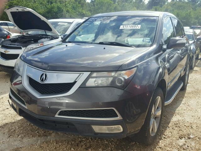 2HNYD2H66BH520319 - 2011 ACURA MDX CHARCOAL photo 2