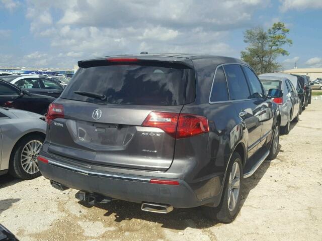 2HNYD2H66BH520319 - 2011 ACURA MDX CHARCOAL photo 4