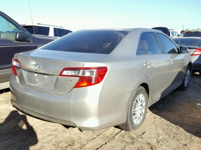 4T4BF1FK1DR304573 - 2013 TOYOTA CAMRY TAN photo 4