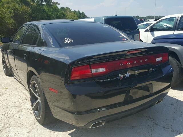 2C3CDXCT3EH322056 - 2014 DODGE CHARGER BLACK photo 3