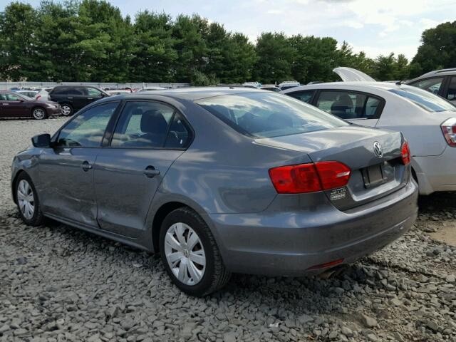 3VW2K7AJ8BM323440 - 2011 VOLKSWAGEN JETTA BASE Մոխրագույն լուսանկար 3