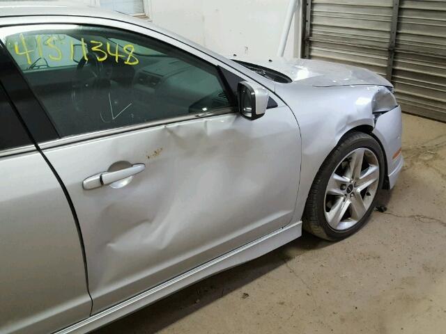 3FAHP0KC5AR220232 - 2010 FORD FUSION SPO SILVER photo 9