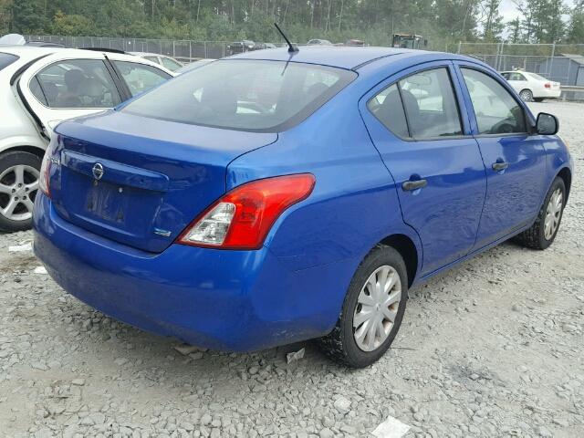 3N1CN7AP7CL846378 - 2012 NISSAN VERSA S BLUE photo 4