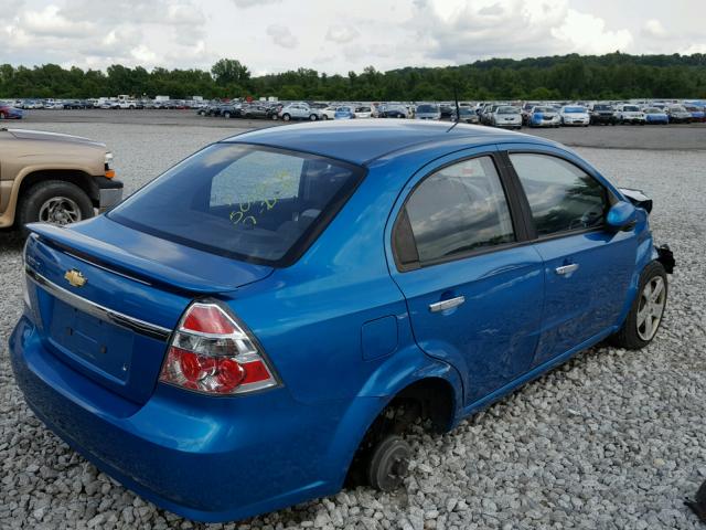 KL1TG56E49B614213 - 2009 CHEVROLET AVEO LT TEAL photo 4