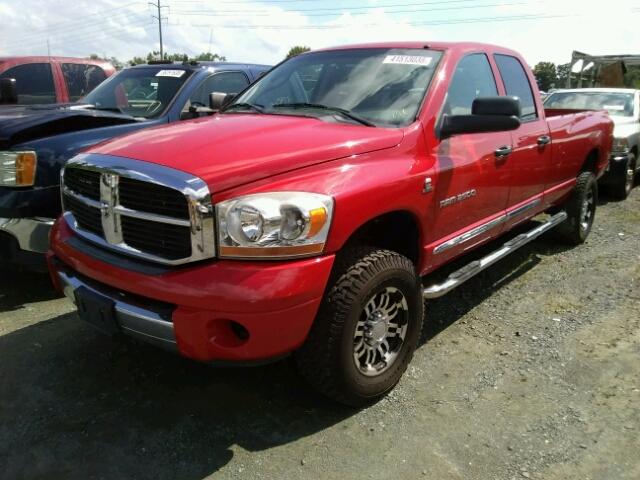 1D7KS28C36J246255 - 2006 DODGE RAM 2500 S RED photo 2