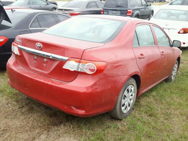 5YFBU4EE8DP092334 - 2013 TOYOTA COROLLA RED photo 4