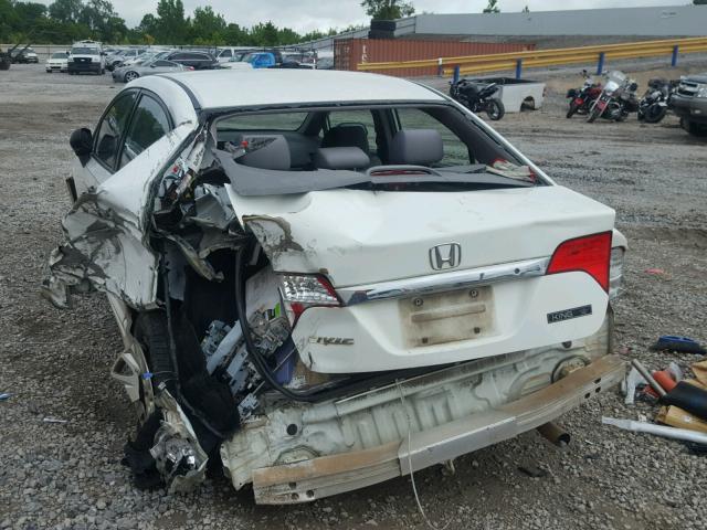 2HGFA16329H343353 - 2009 HONDA CIVIC VP WHITE photo 3