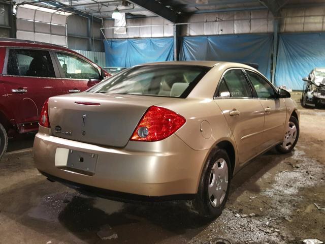 1G2ZF57B784104441 - 2008 PONTIAC G6 VALUE L GOLD photo 4