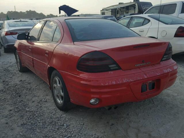 1G2NE52T3XC538989 - 1999 PONTIAC GRAND AM S წითელი ფოტო 3