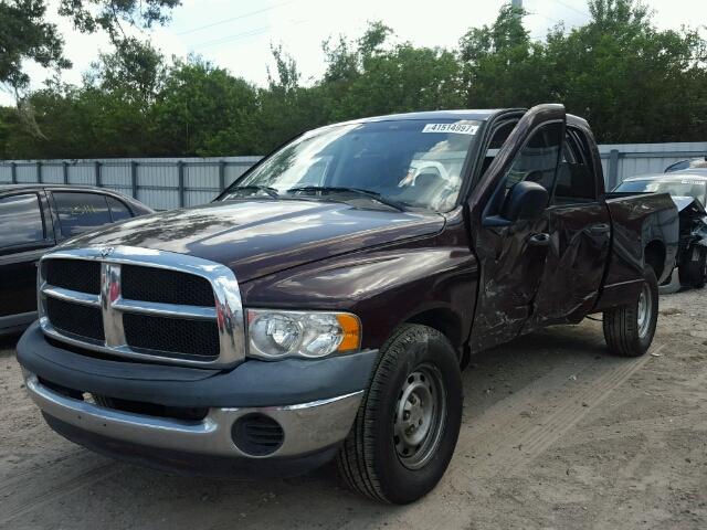 1D7HA18N14S732837 - 2004 DODGE RAM 1500 S BURGUNDY photo 2