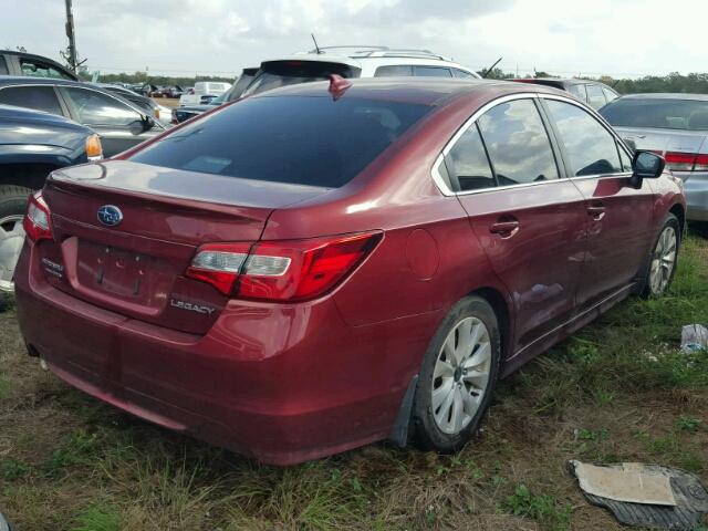 4S3BNBD69G3013357 - 2016 SUBARU LEGACY 2.5 BURGUNDY photo 4