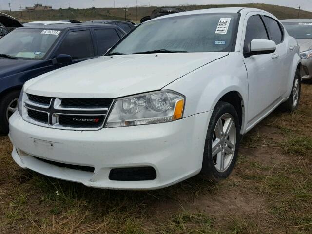 1C3CDZCB6CN221102 - 2012 DODGE AVENGER WHITE photo 2