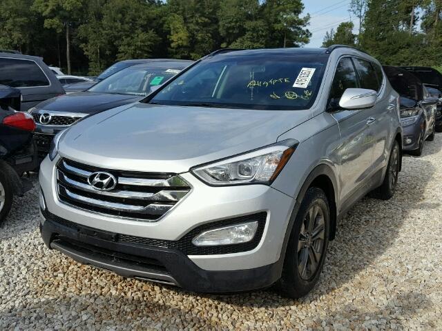 5XYZU3LB4EG186203 - 2014 HYUNDAI SANTA FE S GRAY photo 2