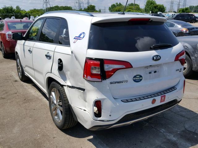 5XYKWDA70EG475918 - 2014 KIA SORENTO SX WHITE photo 3