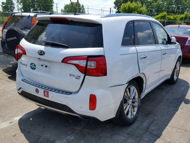 5XYKWDA70EG475918 - 2014 KIA SORENTO SX WHITE photo 4