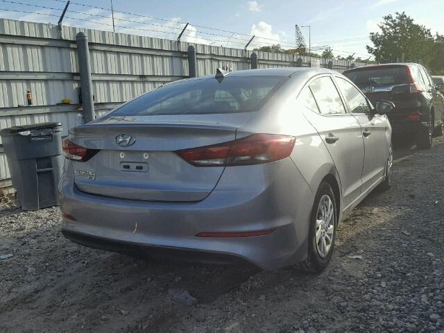 5NPD74LF3HH111600 - 2017 HYUNDAI ELANTRA SE SILVER photo 4