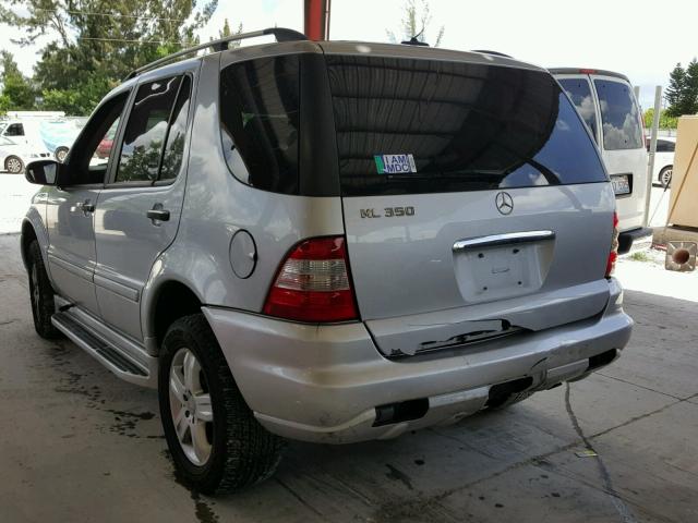 4JGAB57E35A538279 - 2005 MERCEDES-BENZ ML 350 SILVER photo 3