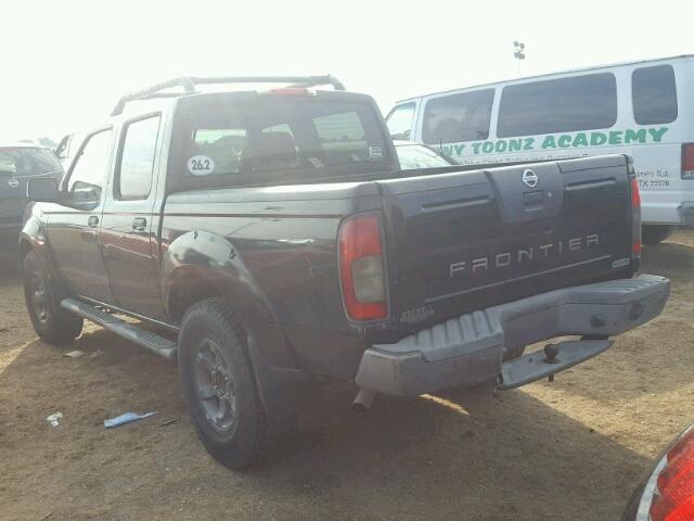 1N6ED27T34C462611 - 2004 NISSAN FRONTIER C BLACK photo 3