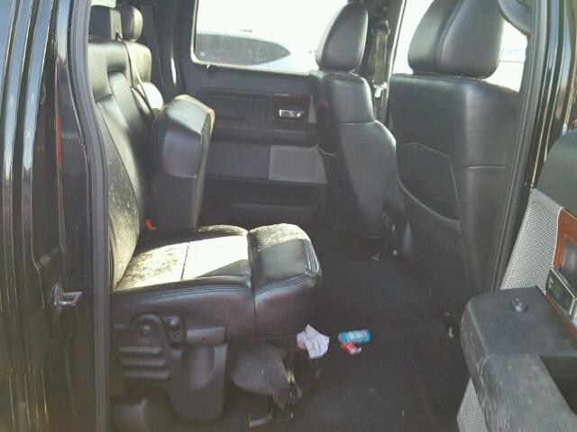 1FTPW12V96FB44678 - 2006 FORD F150 BLACK photo 6