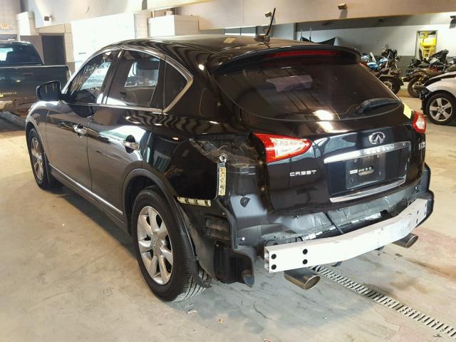 JNKAJ09E08M303721 - 2008 INFINITI EX35 BASE BLACK photo 3