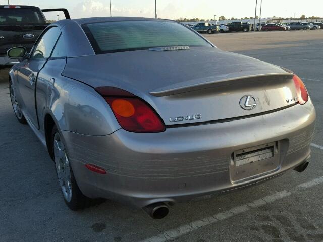 JTHFN48Y620019750 - 2002 LEXUS SC SILVER photo 3